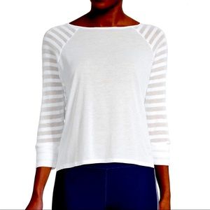 Splendid Lightweight Striped Top w/ Cutout Back NWT
